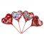 10 Inch Globos Valentines Day Foil Balloons Inflatable Toys Ballons Heart Shape Helium Balloon Party Decoration With Stick