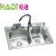 double bowl kitchen design with faucet stainless steel sink kitchen sink HD8552