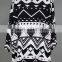 Geometric printing Knitted cardigan Irregular graphics sweater