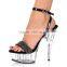 Sexy Clubbing High Platform Crystal Sandals Sexy Pole Dancing High Heels Exotic Dancer Shoes