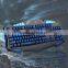 Professional 3 color backlight gaming keyboard desktop usb wired luminous
