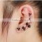 YiWu Factory Direct Rhinestone Rivet Punk Style Ear Cuff Gold Earrings Jewelry