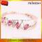 Rose Gold Rhinestone Crystal Opal Adjustable Bracelets & Bangles for Women