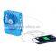 Unique new deisgn portable USB fan rechargeable mini USB fan LED light USB mini fan with power bank