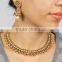 Indian Gold Plated Designer Topaz Colour Necklace Set