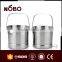 1.6L stainless steel ice bucket steel with handle