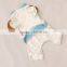 blue cotton four-legs spring dog clothes