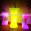 Sales promotion in July!RIGEBA Wonderful color waterproof LED furniture Shinning square/round led cocktail table