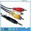factory price av cable din plug to 3 rca cable digital audio output cable shielded audio cable
