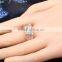 Zinc alloy pink white rhinestone full jewelled latest molded rose gold finger ring