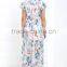 Best Selling Items Peach Pink Floral Print Maxi Dress