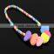 Custom children handmade diy jewelry acrylic heart bead necklace