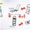 en 14183 stainless step ladder with wheels KX-3601