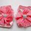 Baby Girl Shabby Flower Elastic Barefoot Sandals Gift with diamond Solid color shoes