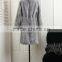 2015 New fashion women mink fur coat with grey color