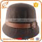 Wholesale women fedora dressy hats church style brown and red felt hat                        
                                                                                Supplier's Choice