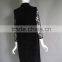 Custom black sheep fur vest sheep shearling coat wool fur jacket