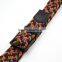 braided woven belt with shinny silver buckle for man