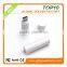 White plastic usb flash drive customize logo