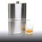 JINJIU 64oz stainless steel hip flask with leather case
