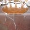 36" Small Foldable Wooden Round Pedestal Table