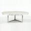 Round White Marble Top Stainless Steel Coffee Table Dining Room Furniture Modern Coffee Table