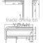 High Performance Bright Chrome Plated Zinc Die-casting Cabinet Rack T-joint