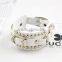 Mens Genuine Leather Cuff Bangle Wristband