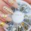 New 120Pcs 6 Shapes Gold / Silver Metallic Rhinestones Nail Art Salon Decor Stickers Tips DIY Decorations Studs