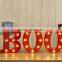 Decorative plastic and wood letters led sign