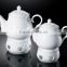 high quality durable super white porcelain tea pot & coffee pot H0535