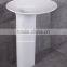 Customized half pedestal wash basin / solid surface artificial stone freestanding basin