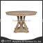 country style round solid wood dining table