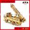 Handmade wooden carved missile car toy