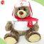 red christmas gift teddy bear, soft red christmas gift teddy bears, christmas plush toys