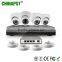 Android&Iphone APP COMS 4ch 1080p NVR+4CH HD 2.0MP 1080P Network IP Dome Camera Kit with POE switch PST-IPK04AH