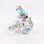 Wholesale Stripe Clear Mini Glass Bottle Fragrance Perfume Ring Essential Oil Rings for Women