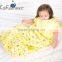 Infant kids anti kicking quilt sleeping bag for four seasons detachable fillings yellow style