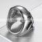Jingli Jewelry factory wholesale stainless steel flag masked skull rings, custom epoxy titanium steel rings (GH-003)