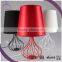 Metal Wire Table Lamp Base fabric shade table lamp