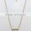 Winter style gold triangle necklace