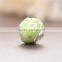 D148F Jewelry Braclet Charms Silver 925,enamel Grass Green Sagittarius Beads