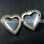 29mm vintage style antique bronze brass plain blank heart photo locket pendant charm DIY supplies 1131017