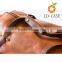 Business trip fashion man carry brown color leather duffel set weekend travel bag