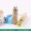 6pcs 3.5inch pencil sharpener natural wooden coloured pencils