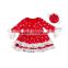 Baby girl santa claus christmas set ruffle design baby clothes from Kapu