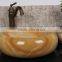 natural smooth polished black marble bathroom wash basin
