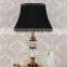 Clear K9 crystal table lamp with black lampshade