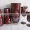 Best selling red wholesale round mirrored glass mosaic vase for wedding decoration