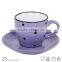 2016 fashion design ceramic coffee mug with saucer stoneware mug high quality factory price